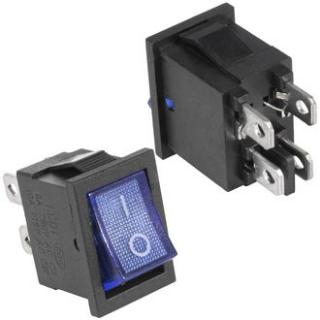 KCD1-201N-4-C3 BL/4P on-off синий  переключатель