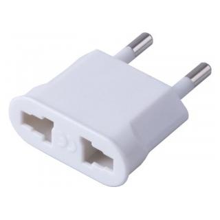 переходник евро вилка плоская белая 6А STEKKER