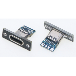 USB3.1 TYPE-C 4pin черный на корпус с фланцем
