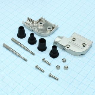 DS1047-01-09M2 кожух для разъема DB-9 металлизированный угловой