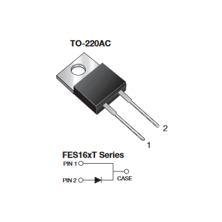 FES16JT /16А, 600В, 50нс/ TO220AC FAIR диод