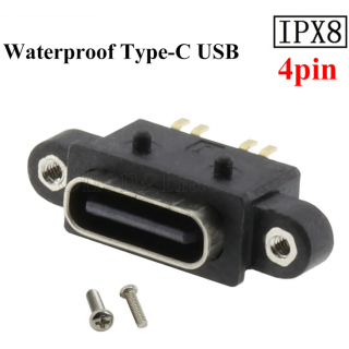 USB3.1 TYPE-C IPX8 4pin с винтами разъем