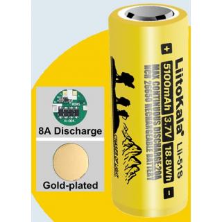 LIR26650 3.7v 5100mAh 8А 26*70мм с защитой аккумулятор