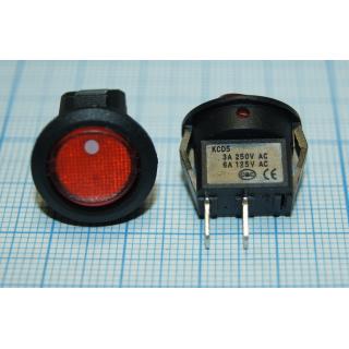 SMRS-101-2 красный мини круг/кв 2конт. переключатель
