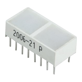KB-G100SRW Светодиодный модуль 2хLEDх8,89х8,89мм/красный/640нм/60-200мкд/белый матовый