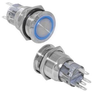 LAS1-AGQ-11ZE/B/N ON-ON синяя антивандальная кнопка 