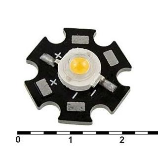 L-Star 3W 3.6v 3000-3500K 200-220lm 700mA теплый белый светодиод