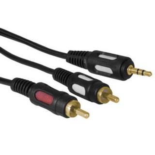 Шнур джек стерео 3,5мм-2RCA Gold 1.5м
