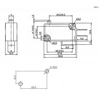 MSW-01B on-off (5A / 250VAC) переключатель