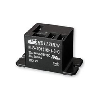 реле HLS-T91(16F)-3-24VDC 30A с фланцем 1C HELISHUN