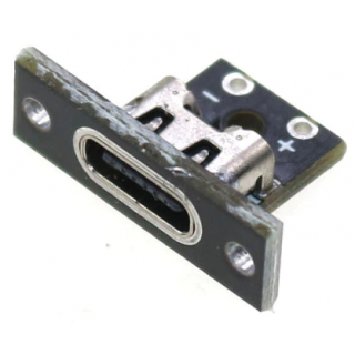 USB3.1 TYPE-C 2pin с платой черный на корпус с фланцем