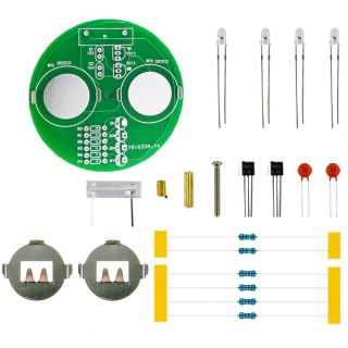 конструктор набор для пайки светодиодный волчок 50мм 4 светодиода CR2032
