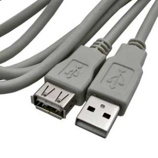 удлинитель USB-A F USB-A M 5m серый