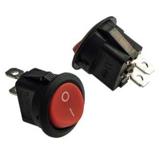 KCD1-101-8 on-off красный 2конт 6A 250V переключатель