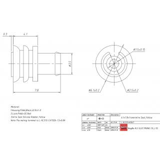 281934-2 аналог KLS wire seal 1.5*6mm желтый (1,5мм) уплотнитель