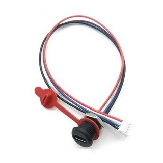 USB3.1 TYPE-C 4pin разъем на корпус с гайкой и крышкой