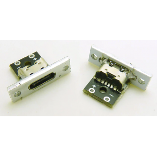 USB3.1 TYPE-C 2pin с платой серый на корпус с фланцем