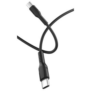 Шнур Type-C-Type-C GoPower 3.0A  60W 1м черный силикон