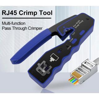 инст клещи для обжима RJ45 TP8P8C для сквозных разъемов с обрезкой