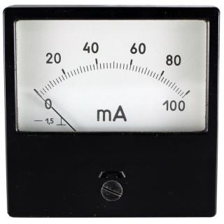 м42300 0-100мА кл1,5 (80*80мм) милиамперметр
