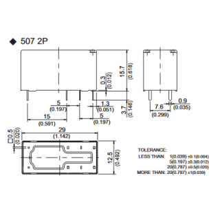 реле 507-2CC-F-C 10A 24VDC SONGCHU