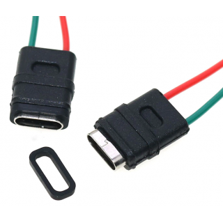 USB3.1 TYPE-C IPX8 2pin с проводом разъем
