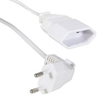 шнур сетевой Y001/ST2 5м 2х0,5 W03F белый 