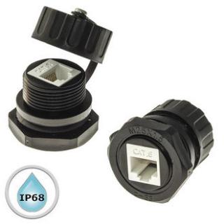 RJ45 розетка RJ45M25Z0-6AG IP68 на корпус с гайкой