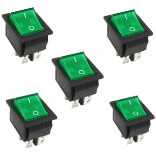 SWR-76 30А, 250V зеленый+neon 125°C переключатель
