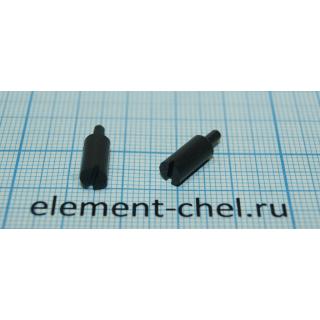 ручка пластик для резисторов PT10, CA9 черная 10мм
