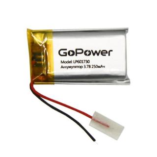 LP601730-PK1 3.7v 250mAh (30*17*6.0) GoPower с защитой аккумулятор