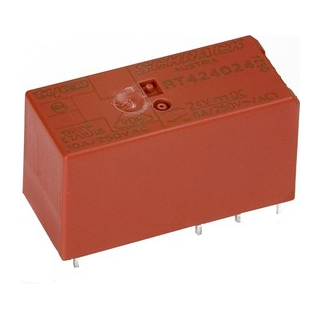 RT424024 24V 2пер 8A 250V  реле управления