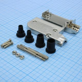 DS1047-01-25M2 кожух для разъема DB-25 металлизированный угловой