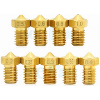 сопло V5 V6 M6 1.75mm 0.8mm латунь