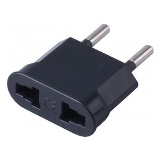 переходник евро вилка плоская черная 6А STEKKER