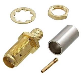 Гнездо SMA Gold обжимной на кабель RG58