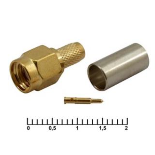 Штекер SMA Gold обжимной на кабель 