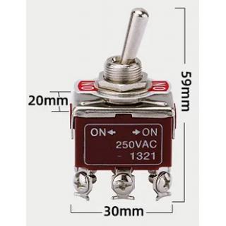 тумблер 1321 SHUN on-on 32A 250V 6конт