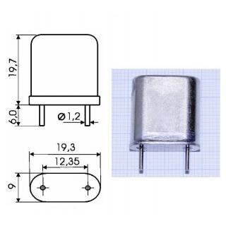 кварц 1.0 МГц РГ-06 5 (1000КГц) 87г