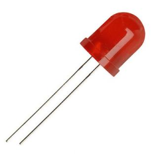 кипм15а-1к 10мм красный матовый 20mcd, 660nm, 30° светодиод