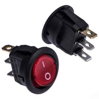 KCD1-202/N красный 3конт 6А 220V круг/кв переключатель